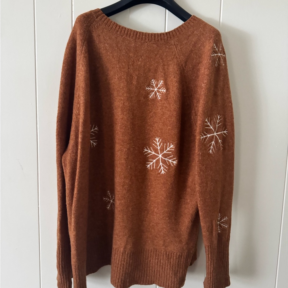LOFT Oversized Snowflake Sweater